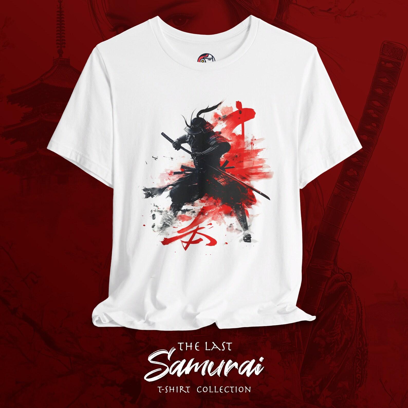 Zen Samurai T-Shirt: Minimalist Japanese Warrior Design L