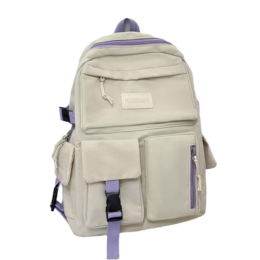 Fashion Nylon Backpack Large Capacity Korean Color School Bag Breathable Casual Book Bag Students