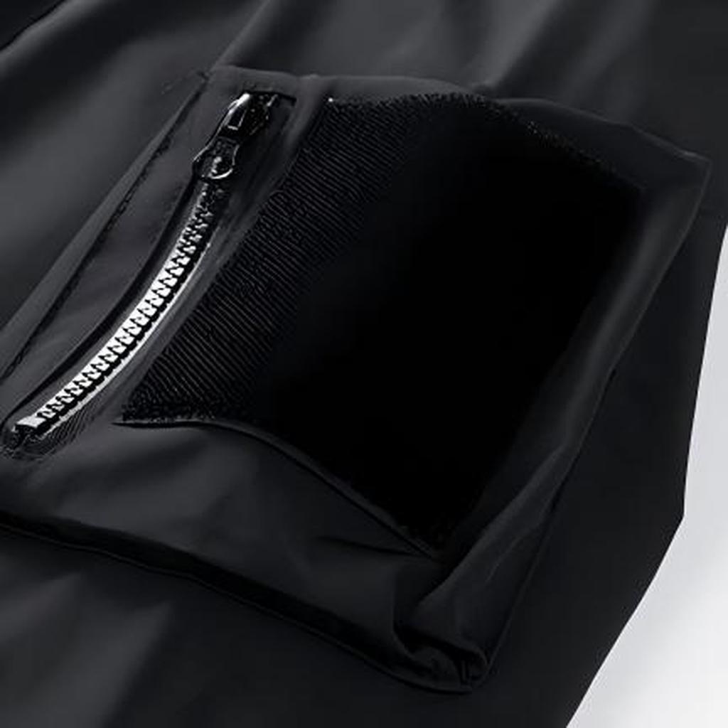 Men Fake Two Loose Work Jackets Trendy Plankton Hooded Charge Top Coat