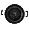 Round Hot Pot Grill Pan Black Grill Pan with Side Durable Round Thai Style BBQ  for Open Flame