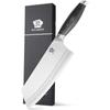 WILDMOK 7.8 Inch Chinese Chef Knife Stainless Steel Material with Black Pakkawood Handle Kitchen Cleaver Vegetables Knife