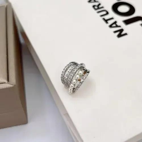 

1 шт. Корейская Мода Двухслойные Клипсы-Серьги с Жемчугом для Женщин Девушек Роскошный Циркон Кафф Клип Без Прокола Кафф для Ушей Ювелирные Изделия