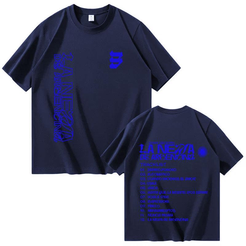 Singer Maria Becerra La Nena Album 2025 Fashion High Quality Oversized Tshrit Mens Women Shortsleeve Tshrits Casual Tops Unisex