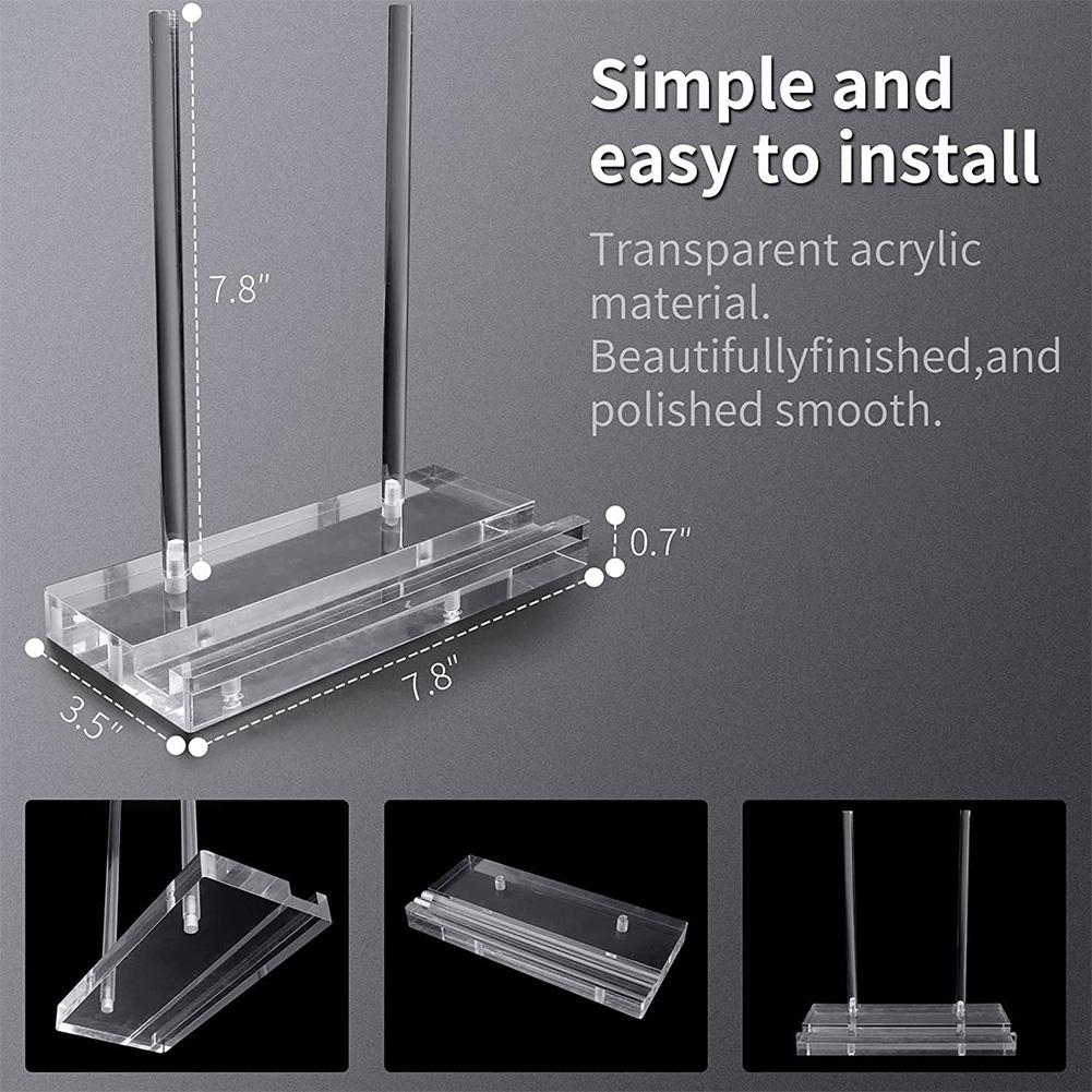 Clear Acrylic Display Stand with Stable Base for Photos Artwork Books and Decorative Items on Desktop or Tabletop