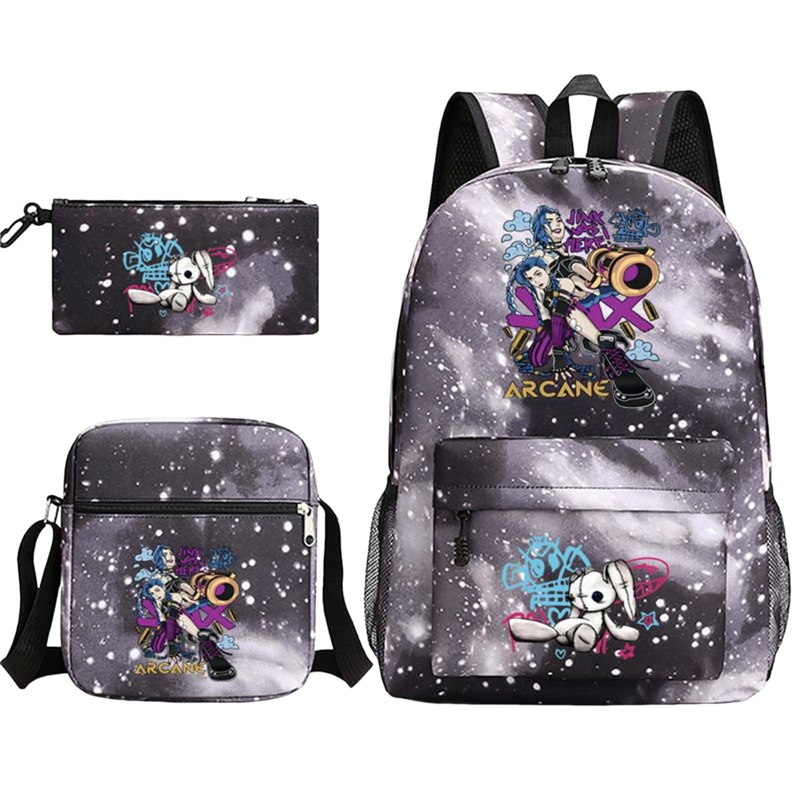 

Мужская и женская сумка-портфель с принтом по периметру, сумка-карандаш из трех предметов, большая вместимость One Size