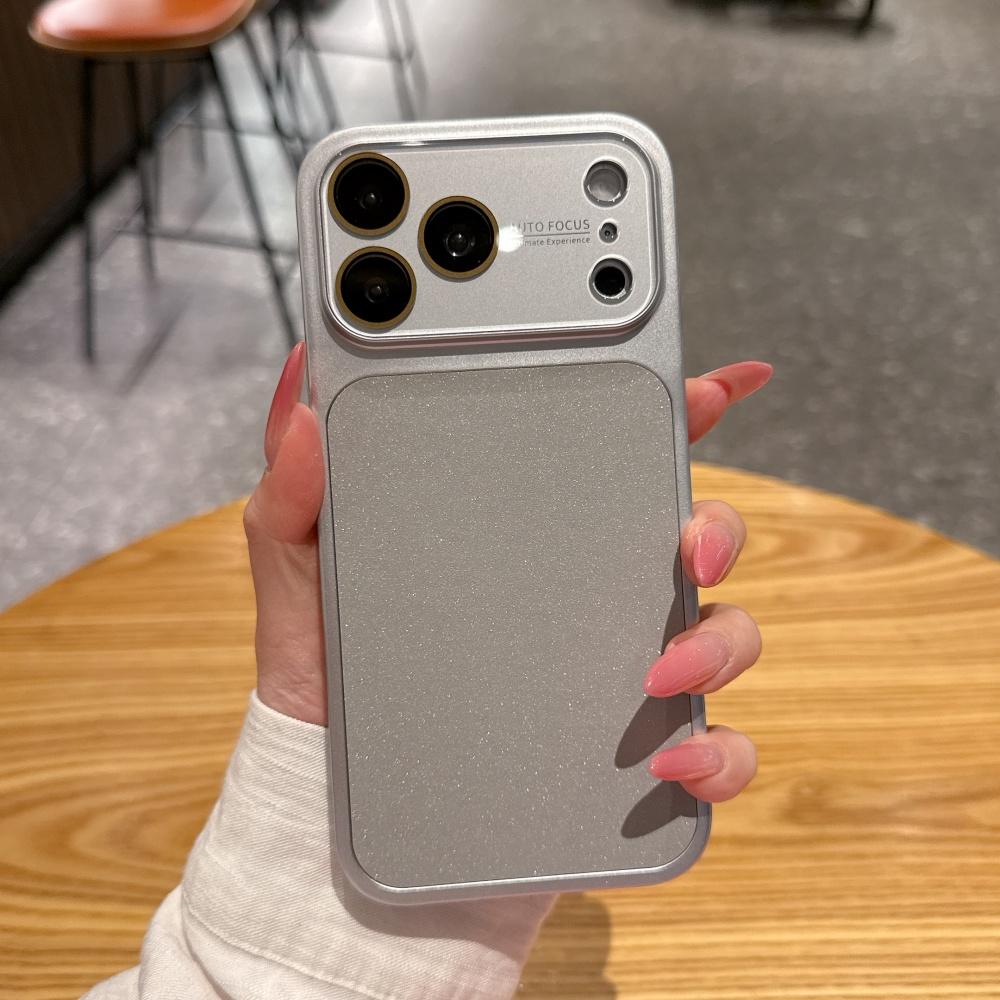 Glitter Camera Film Protector Case for For Iphone 1 16 17 Pro Max 14 17Pro Large Window Frosted Ultra Slim Shockproof Cover