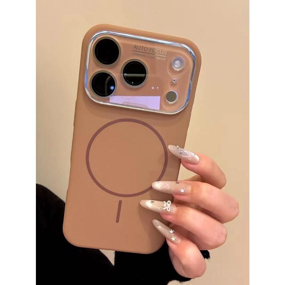 

Чохол для Apple IPhone 17 16 15 14 Pro Max 11 Кристалічний Захист Камери М яка Кришка For iPhone 17 ProMax коричневий