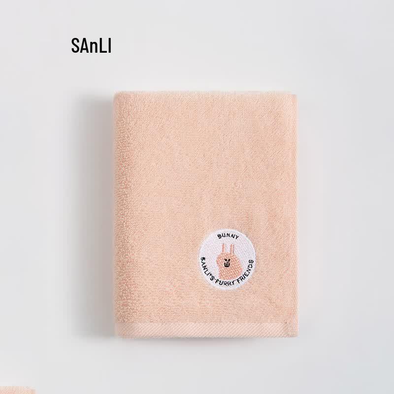 Sanli 25x50cm Infant Embroidered Cotton Towel (2-Pack)