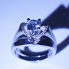 New Creative Heart-shaped Diamond Ring Simulation Female Eurn Fashion Engagement Ring Set Ring