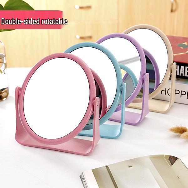 Portable Double-Sided Rotatable HD Desktop Cosmetic Mirror