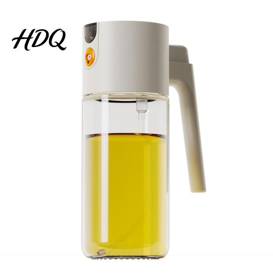 Dishwasher Safe Oil Container Spray Bottle Dispenser 2-in-1 Glass Material Kitchen Cooking 1pc