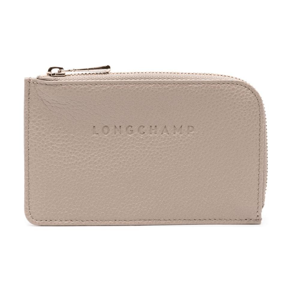 

Longchamp Le Foulonné Brand Logo Zipper Wallet Women Wallet Dove-Gray 30036021P55 Basic Set (Bag+Dust Bag)
