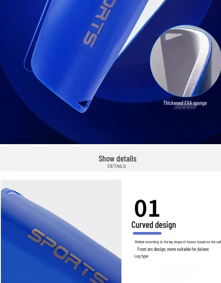 Professional Football Shin Guards - Competition & Training Protective Gear for Calf and Tibia