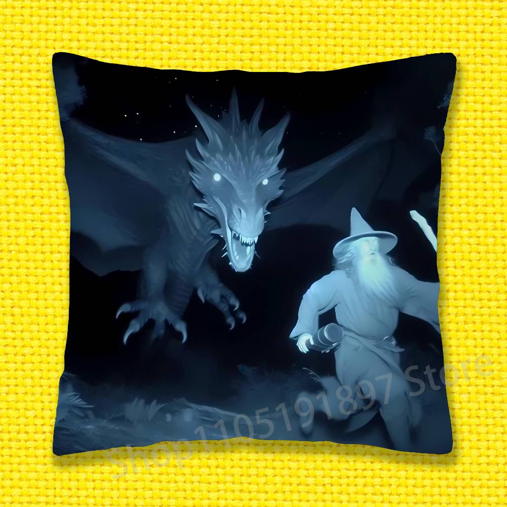 L-Lord of the R-Rings Gollum Throw Pillow Case For 55x55cm 30x30cm 50x50cm 45x45cm 40x40cm Square Chair Pillowcase Case