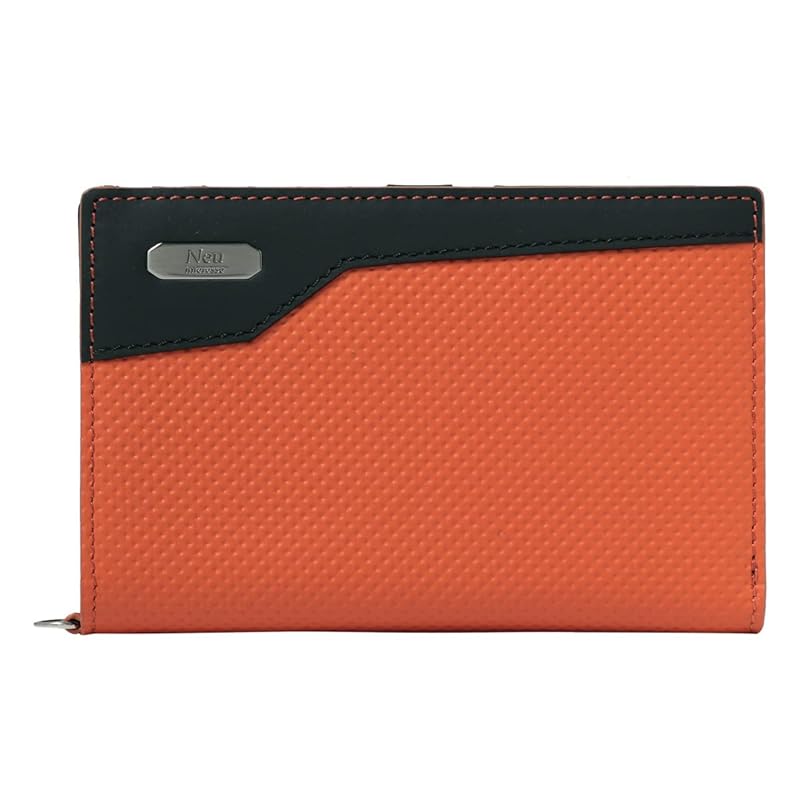

[Noi Interesse] Neuinteresse wallet middle Ix men s 3391 Neu interesse genuine leather leather cowhide [07]Orange x black