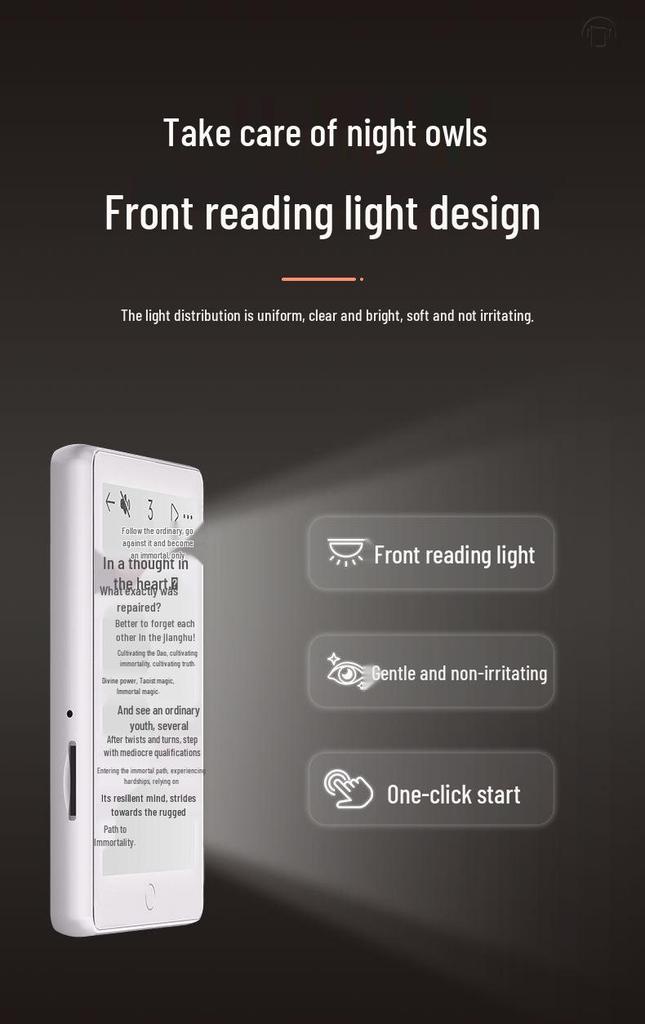 E-Ink MP3 Danmei Novel Reader: Portable E-Paper Book & Music Player for Students