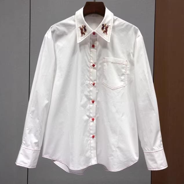 Women's Loose Embroidered Brushed Tencel Shirt - Spring 2026