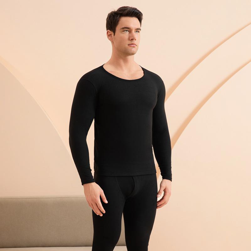 Men's and Women's Wool Silk Thermal Underwear Set – Warm, Thick, Velvet-Lined, Autumn Pants for Couples