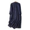 Spring Retro Loose Women's Casual Long Sleeved Shirt Dress