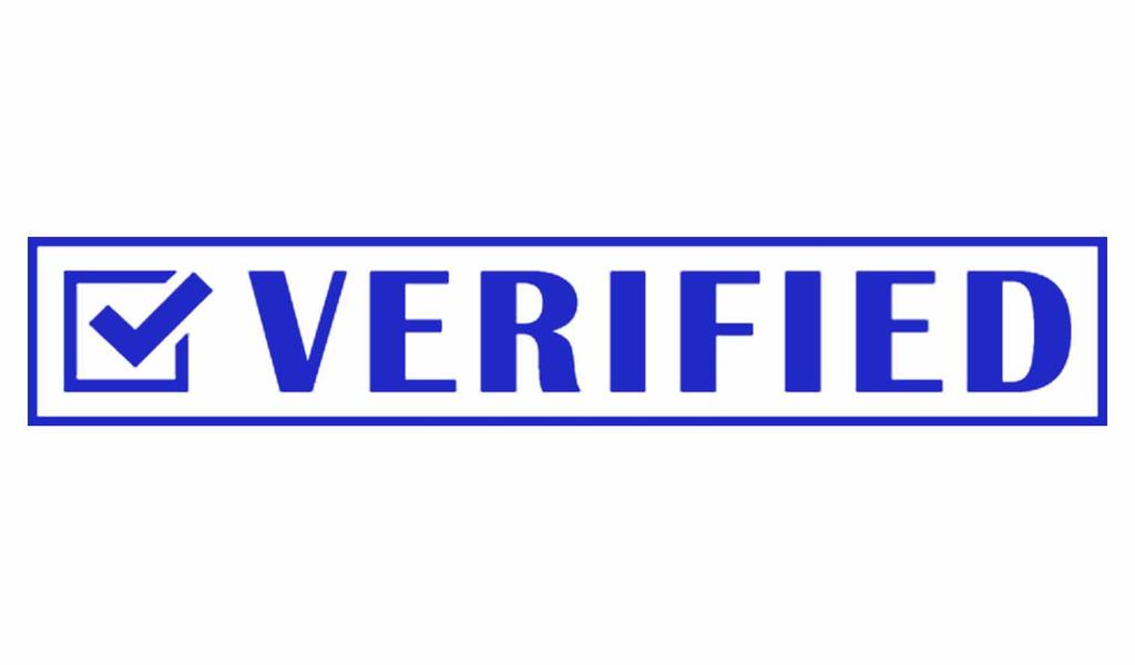 Printtoo Verified Self Inking Rubber Stamp Pre-Inked Office Stamp- Home Office Business Stationery, Black- 42 x 9