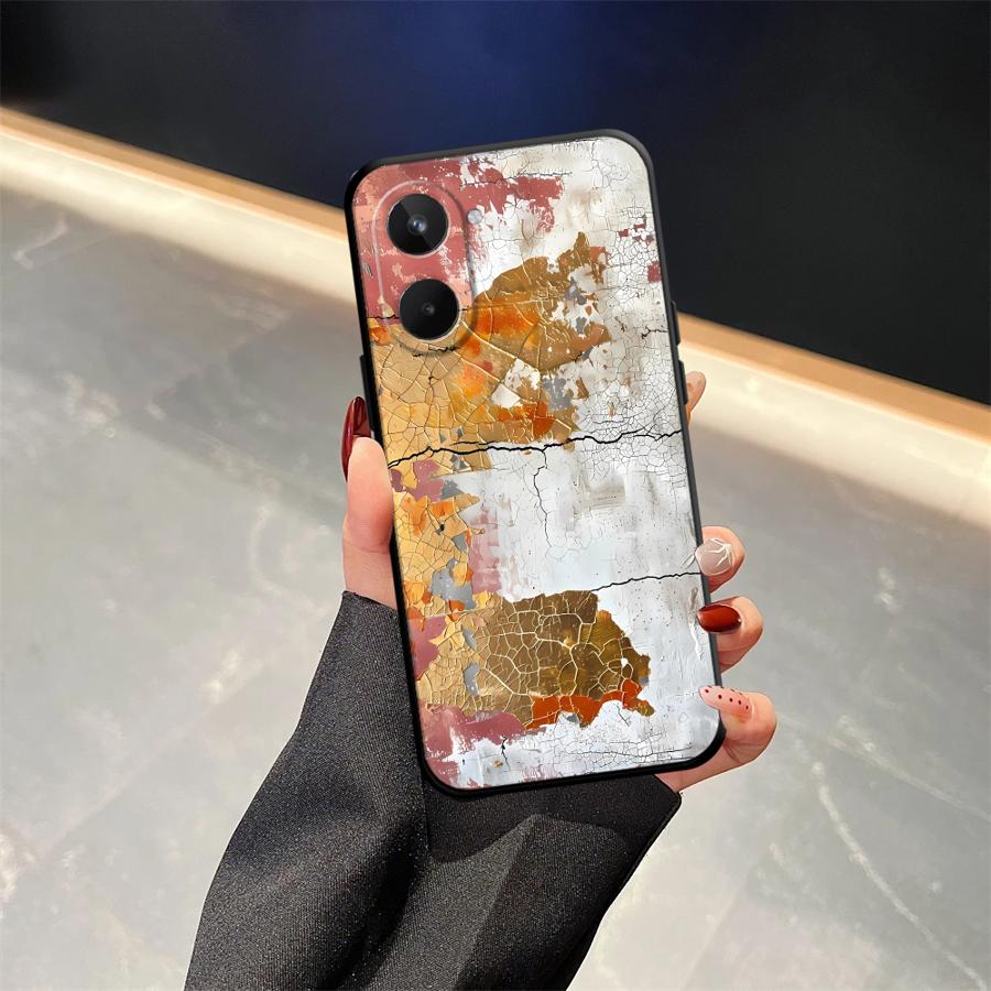 Retro Rust Marks Case for Realme C25 C21 C33 C35 C53 C55 GT Master Neo2 12 14 C15 C12 Nazro 50 50i P3 Ultra 11 Pro Phone Cover