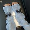 Cute Ice Silk Women's Sleeves Bow Decor Loose Fit Arm Sleeve Sun Protection UV Protection Ice Sleeves Summer Outdoor