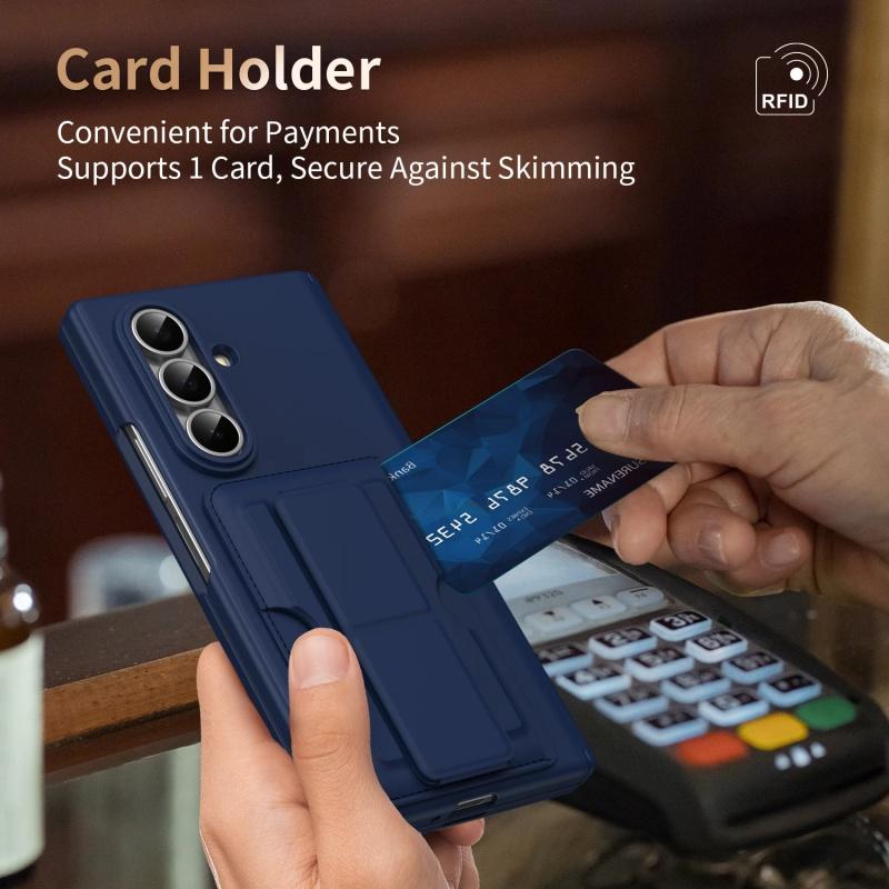 Hinge Protection For Samsung Galaxy Z Fold 8 Ultra Fold 7 6 5 Multifunctional Card Slot Bracket Phone Case With Screen Protector