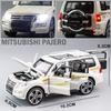 1/32 Mitsubishi Pajero SUV Sport Miniature Diecast Alloy Toy Car Vehicle Model Sound & Light Collection Gift for Children Boys