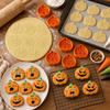 Halloween Pumpkin Face Cookie Cutters Press‑Type Baking Molds Cartoon Expression Stamp Mould for Fondant Pastry DIY Baking Party Decoration
