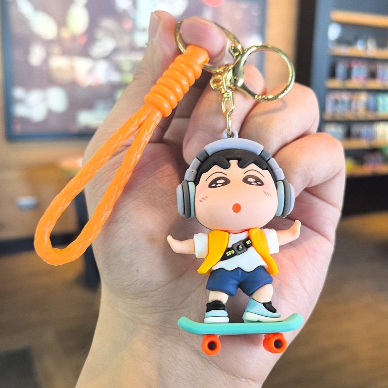 Beautiful Keychain Cute Crayon Shinchan Keychain Dress-up Figurine Small Gift Christmas Personalized Gifts Y2k Fashion Toy Anime