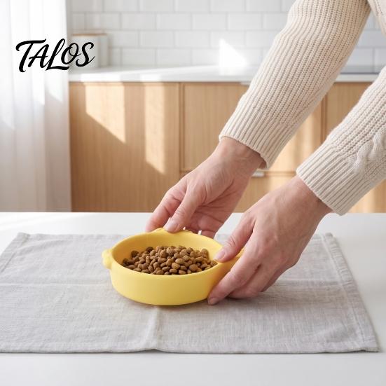 Pet Supplies for Small Cats Fish Shaped Cat Bowl, 3D Printed Slow Feeder Easy Clean Bowl Cute Plastic Food Dish Indoor Kittens