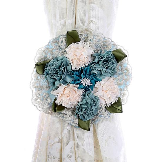 2Pcs Curtain Tieback Tie Rope Elegant Flower Adjustable Decorative Fashion Drapes Curtain Straps for Living Room