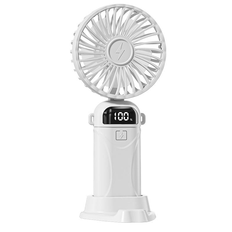 Turbo Handheld Digital Display Mini Fan - USB Rechargeable, 100 Speeds, Portable Desktop Fan.