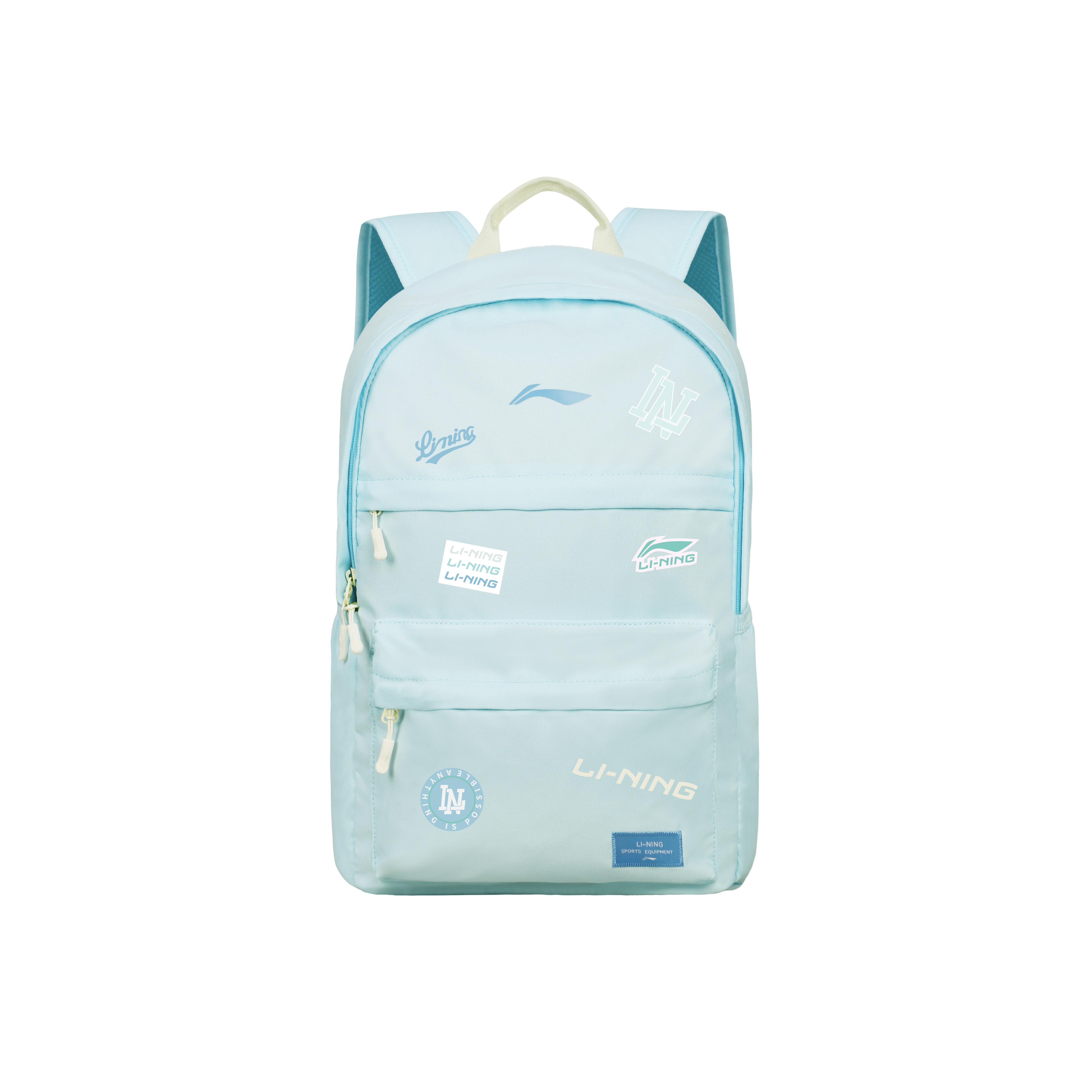 Li Ning Polyester Backpack Regular Women s Sky Blue YBSV039-6A1