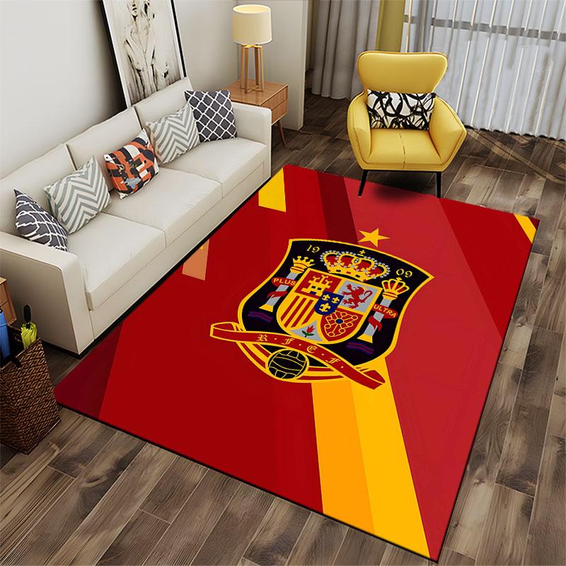 Spain Football Emblem Carpet suitable as a non-slip mat for the living room or bedroom sofa