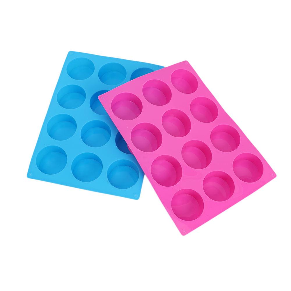 12 Cavity Cylinder Silicone Mold/Round Soap Mold/Handmade Shower Steamer Molds for Bath Bomb, Beeswax, Lotion Bars