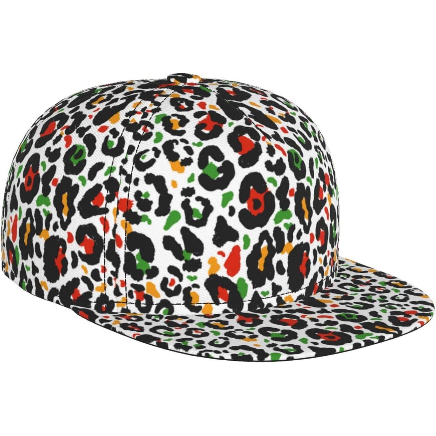 

Leopard Print Baseball Cap for Men Women Adjustable Trucker Hat Snapback Sun Dad Cap Lightweight Unisex for Summer Sport Travel One Size