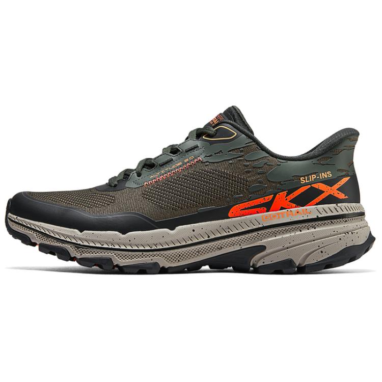 Skechers Go Run Trail Altitude 2.0 Comfortable Versatile Durable Low-Top Running Shoes Men sneaker Olive-Green 220761-OLV 40