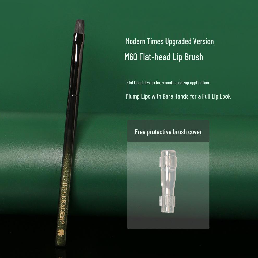 

M60 Anti-Aging Flat Head Lip Brush – Professional Makeup Artist Multi-Functional Brush with Soft Bristles for Blending and No Foundation Absorption