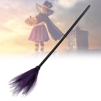 Handcraft Children's Performance Plastic Witch Broom Flying Broomsti Witch Accessory Party Prop