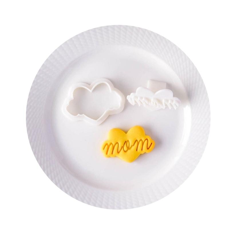 Mother's Day Series Cookie Cutter Biscuit Molds Biscuit Cutters Plastic Material Cookie Embossing Molds for DIY Baking
