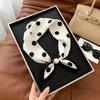 Versatile Square Scarf Soft Cotton Silk Scarf Elegant Magnetic Scarf  Women Fashion