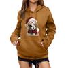 Women's Winter Christmas Printed Pullover Hooded Sweatshirt Fleece Long Sleeve Sweatshirt