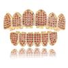 Hip-hop Colored Zircon 6 Teeth Grillz Jewelry 14k Gold-plated Grillz for Men and Women