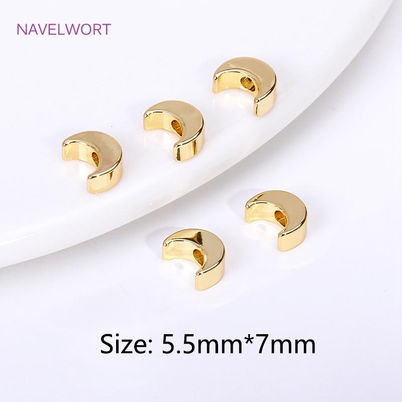 18K Vergoldete Herz-Abstandshalter Perlen Für Schmuckherstellung,Schmuckzubehör zum Perlen,Messing Lose Perlen DIY Schmuckzubehör Großhandel