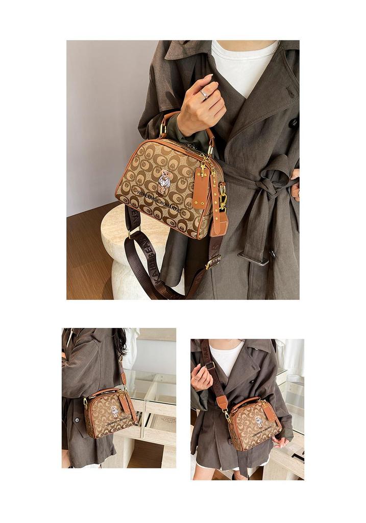 2026 Bear Embroidery Crossbody Bag - Women's Fashion Versatile Shoulder Bag