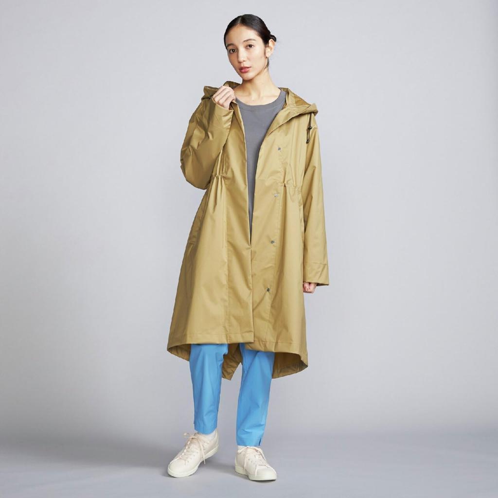 Compact Aquablock and Kelp Size M Raincoat, Water-Resistant, Breathable, Water-Repellent, B2MEC260, Women's, Beige,