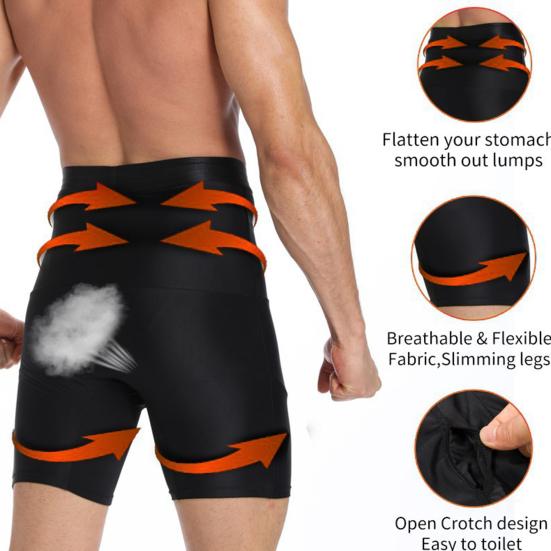 Bărbați Modelator Talie Slăbire Elastic Talie Înaltă Control Abdomen Skinny Exercițiu Compresie Aplatizează Abdomenul Boxeri Bărbați Îmbrăcăminte Bărbați