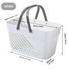 Plastic Bathroom Storage Basket Household Large-Capacity Bathroom Satchel Drain Square Heightened and Thickeneded Debris Storage Basket