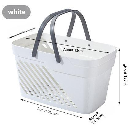 Plastic Bathroom Storage Basket Household Large-Capacity Bathroom Satchel Drain Square Heightened and Thickeneded Debris Storage Basket